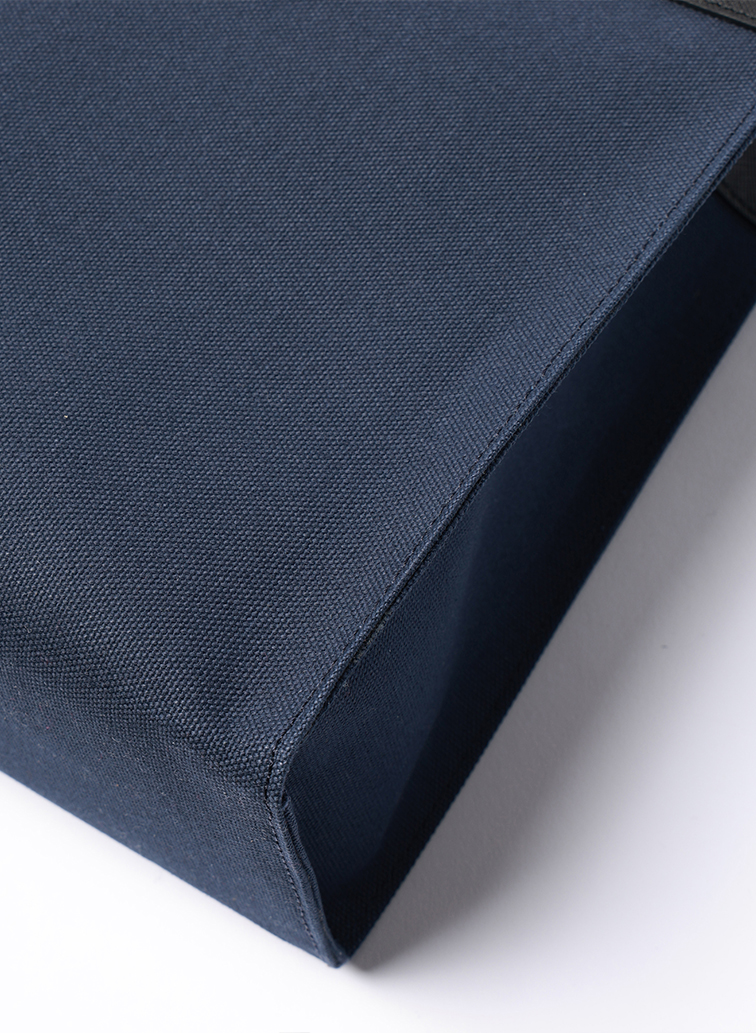 Leather Belt Handle ＆ Canvas Combination Mini Tote Bag 詳細画像 Navy 5