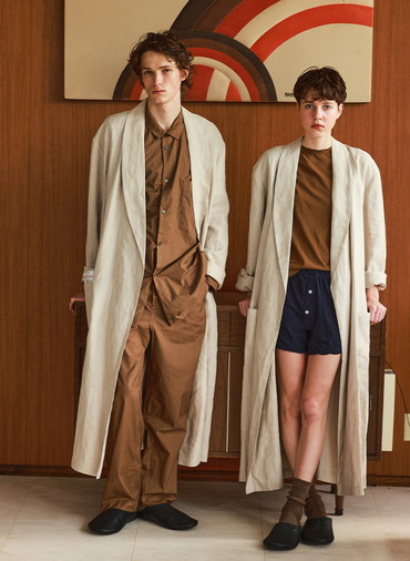 Botanically coloured cotton pile pajama 詳細画像 Brown 6