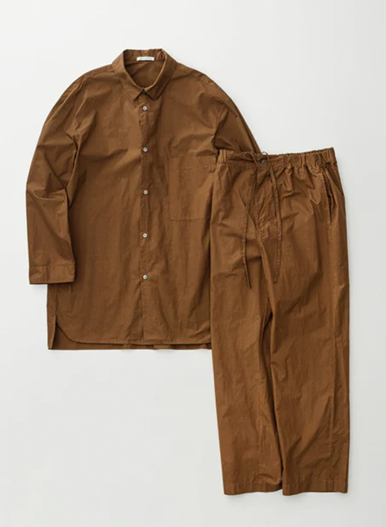 Botanically coloured cotton pile pajama 詳細画像 Brown 1