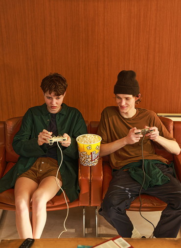 Botanically coloured soft cotton loose fit t-shirt 詳細画像 Brown 7