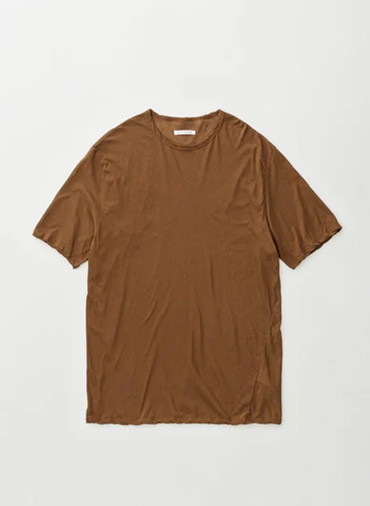 Botanically coloured soft cotton loose fit t-shirt 詳細画像 Brown 1