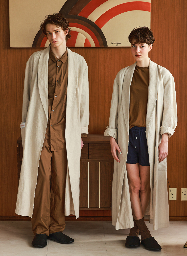 Botanically coloured soft cotton loose fit t-shirt 詳細画像 Brown 3