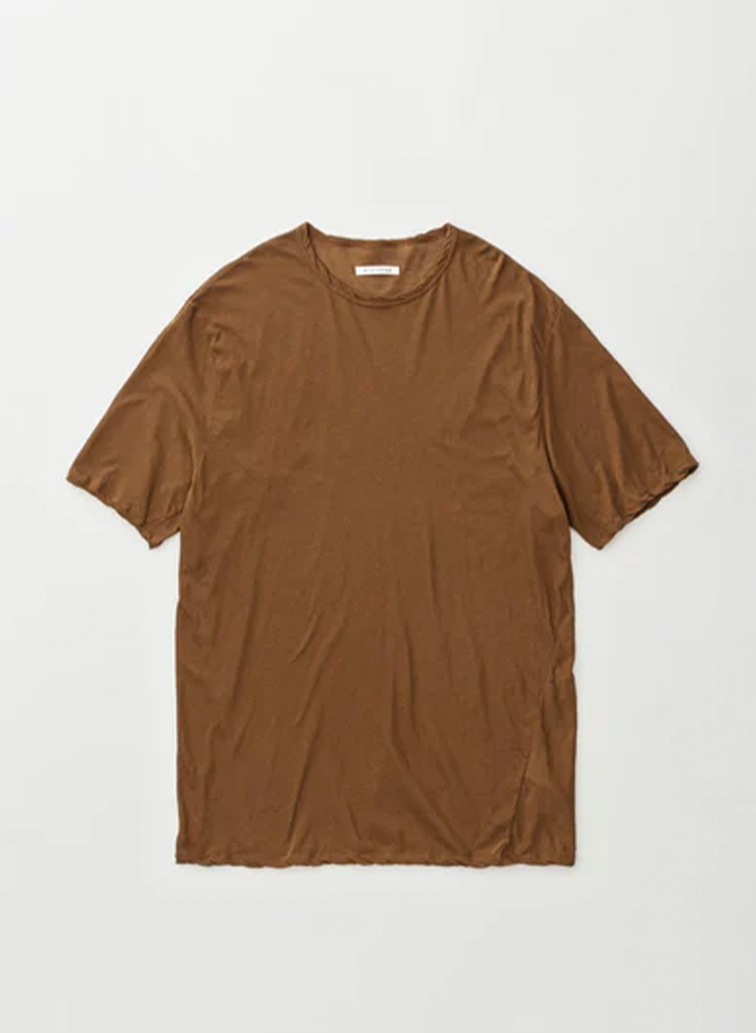 Botanically coloured soft cotton loose fit t-shirt 詳細画像 Brown 1