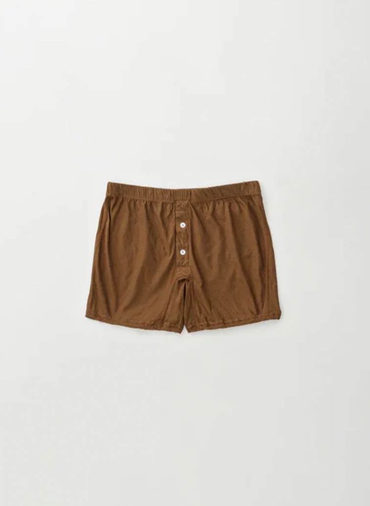 Botanically coloured soft cotton boxer brief 詳細画像 Brown 1