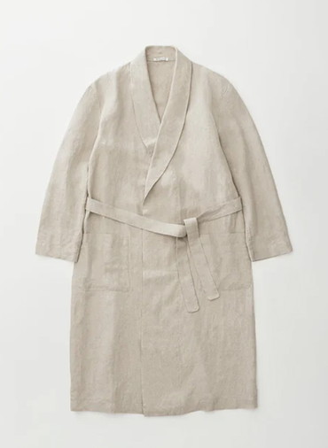 Raw smooth linen cloth robe 詳細画像 Natural Ecru 1