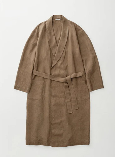 Raw smooth linen cloth robe 詳細画像 Brown 1
