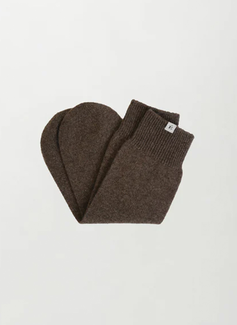 Raw brown cashmere socks&eye mask gift set 詳細画像 Brown 4