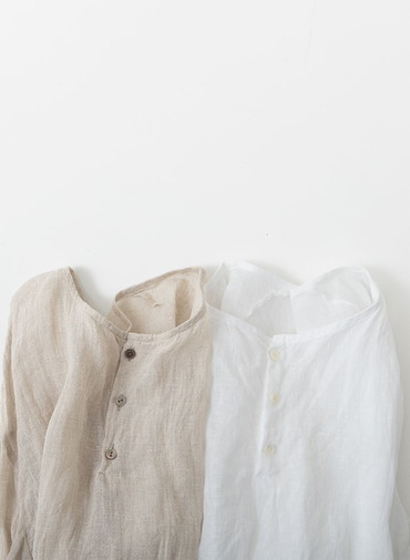 リネン3Bプルオーバー 詳細画像 White 1