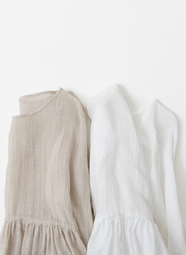 リネンギャザープルオーバー 詳細画像 White 1