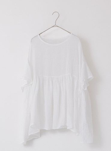 リネンギャザープルオーバー 詳細画像 White 1