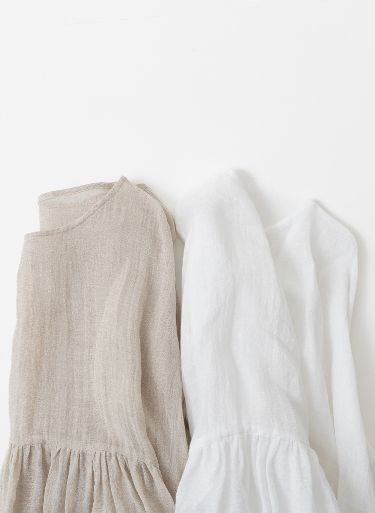 リネンギャザープルオーバー 詳細画像 White 1
