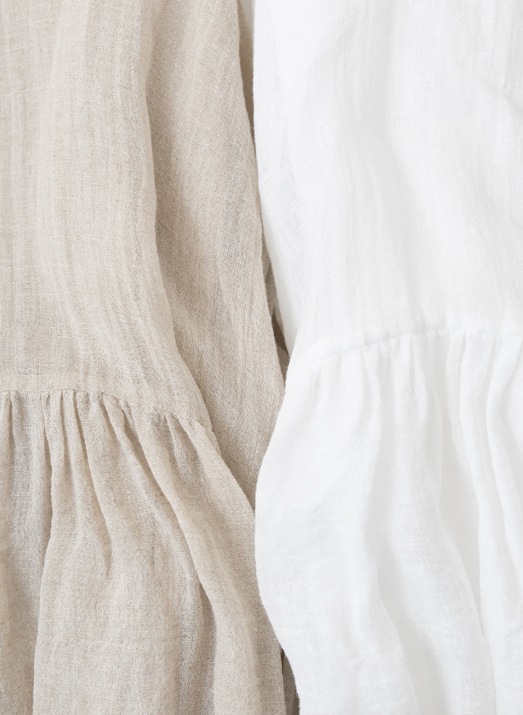 リネンギャザープルオーバー 詳細画像 White 3