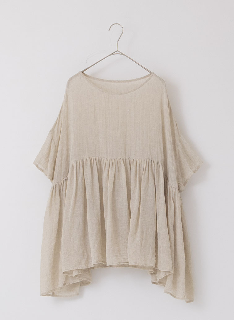 リネンギャザープルオーバー 詳細画像 Ecru 1