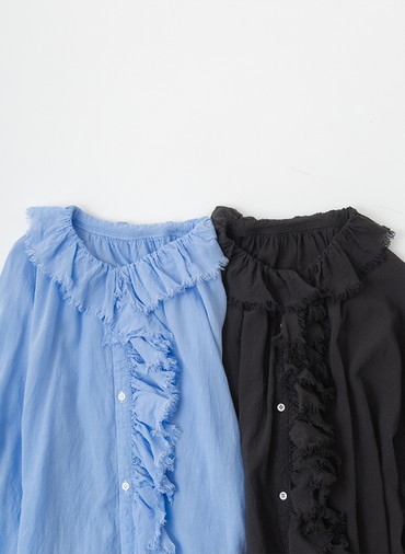 フリルブラウス 詳細画像 Black 1