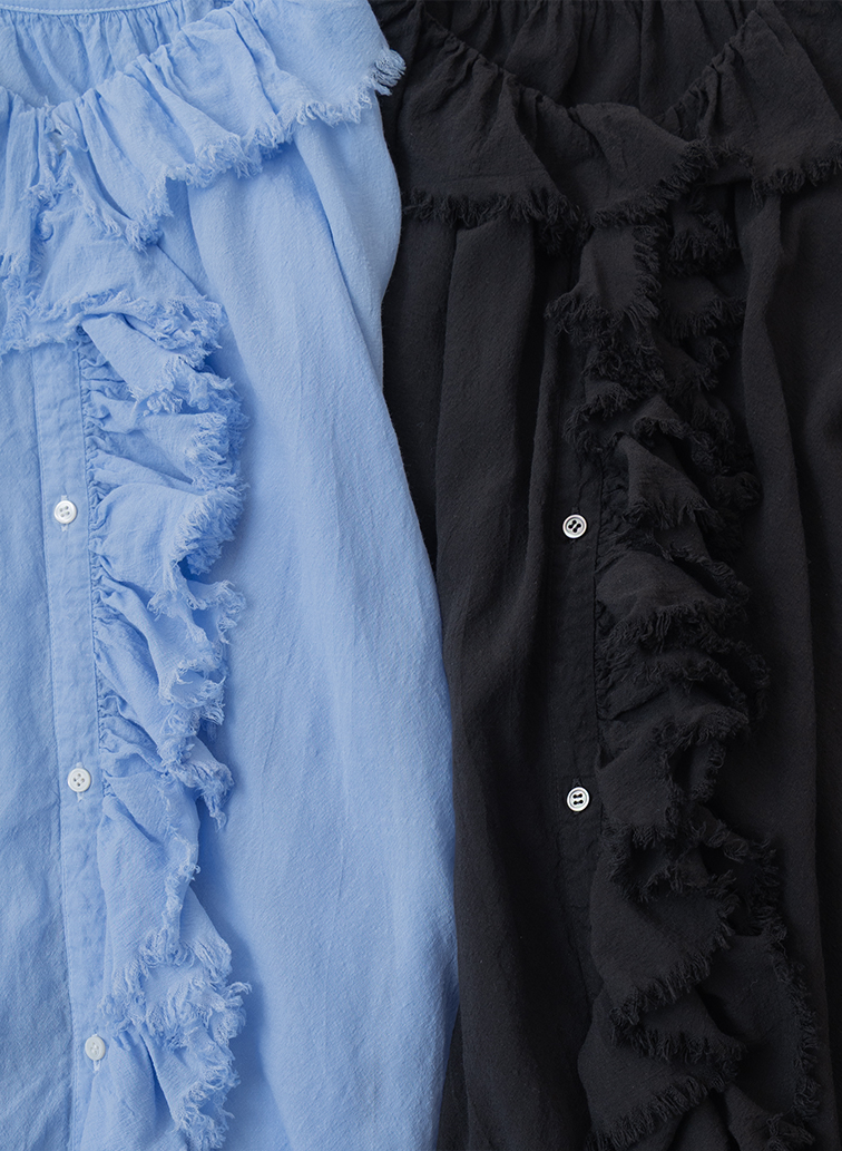 フリルブラウス 詳細画像 Black 2