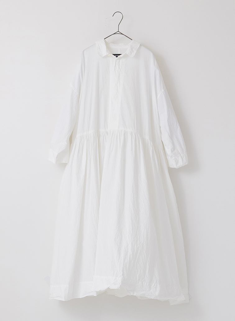 比翼切替ギャザーワンピース 詳細画像 White 1