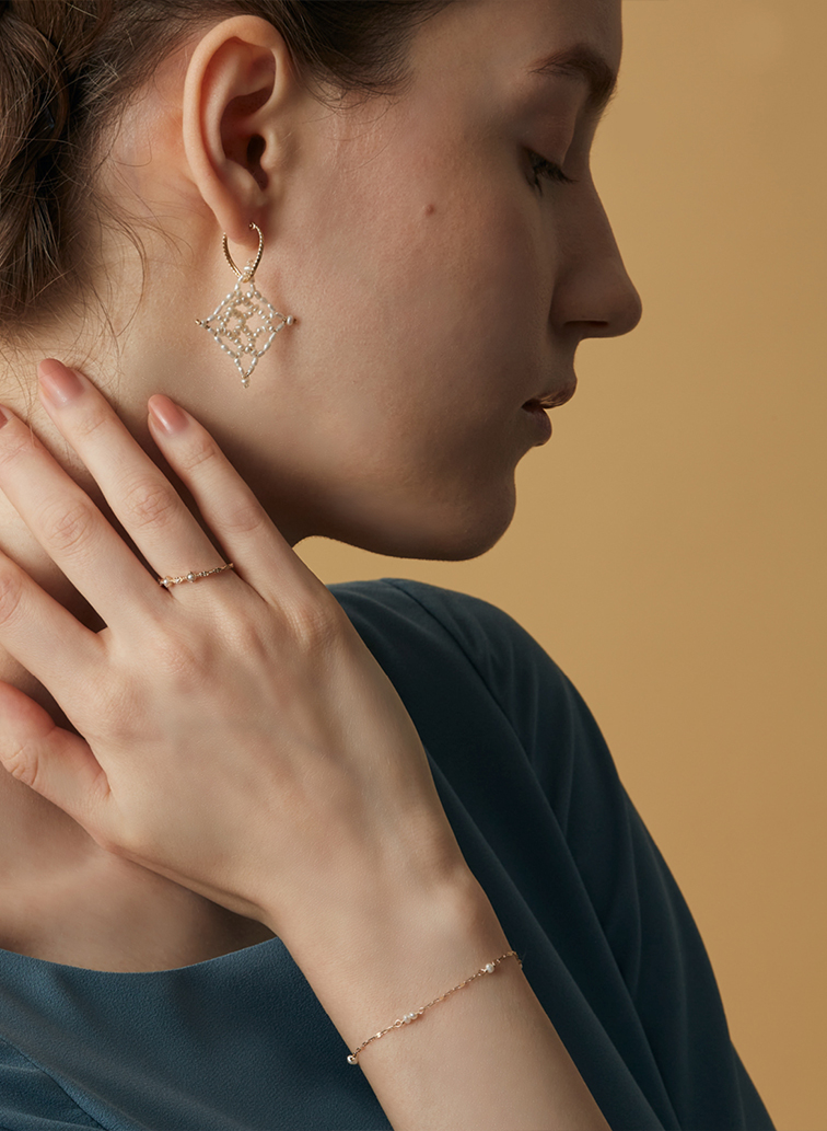 K10パールブレスレット 詳細画像 White 5