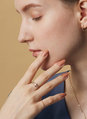 K10ダイヤモンドピンキーリング 詳細画像 White 4