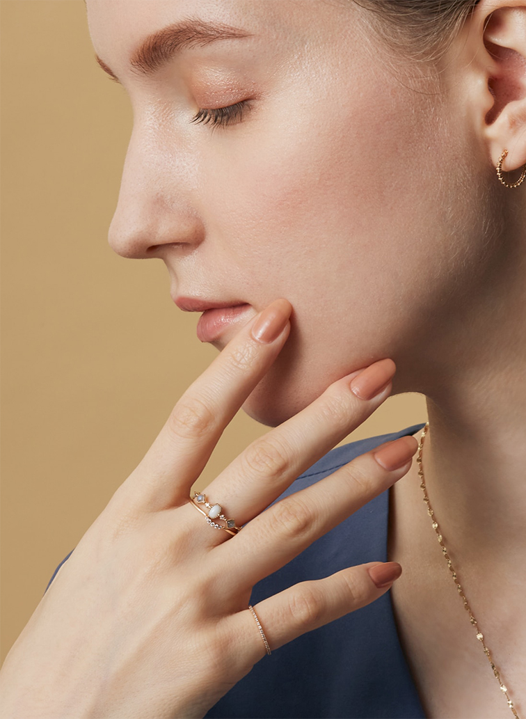 K10ダイヤモンドピンキーリング 詳細画像 White 4