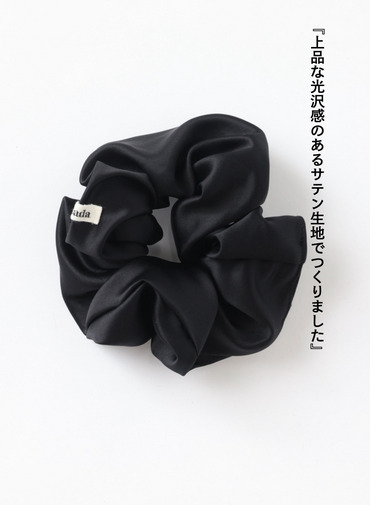 サテン シュシュ 詳細画像 Black 4