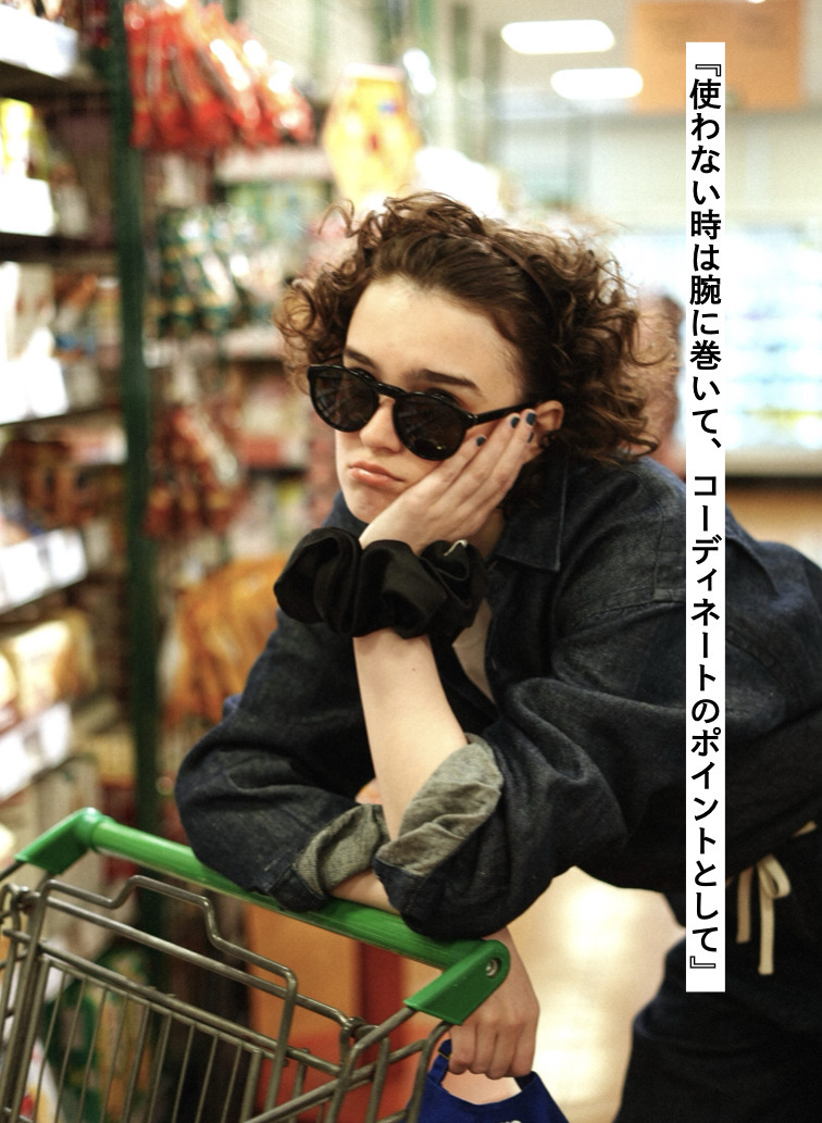 サテン シュシュ 詳細画像 Black 2