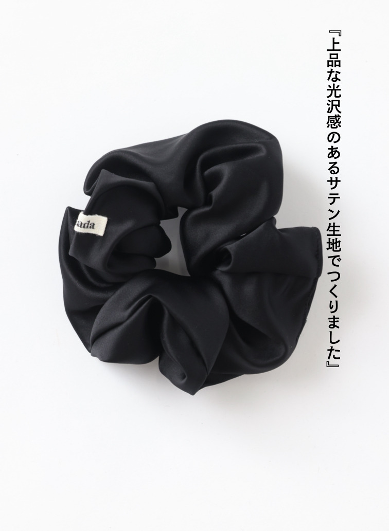 サテン シュシュ 詳細画像 Black 4