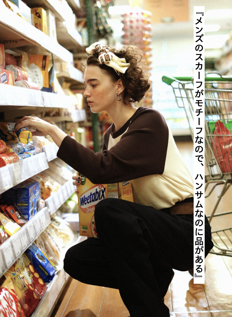 シルクスカーフ 詳細画像 Ivory 4