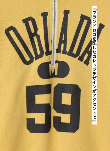 ハーフジップフーディー 詳細画像 Yellow 8