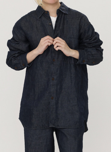 リネンデニムシャツ 詳細画像 Indigo 12
