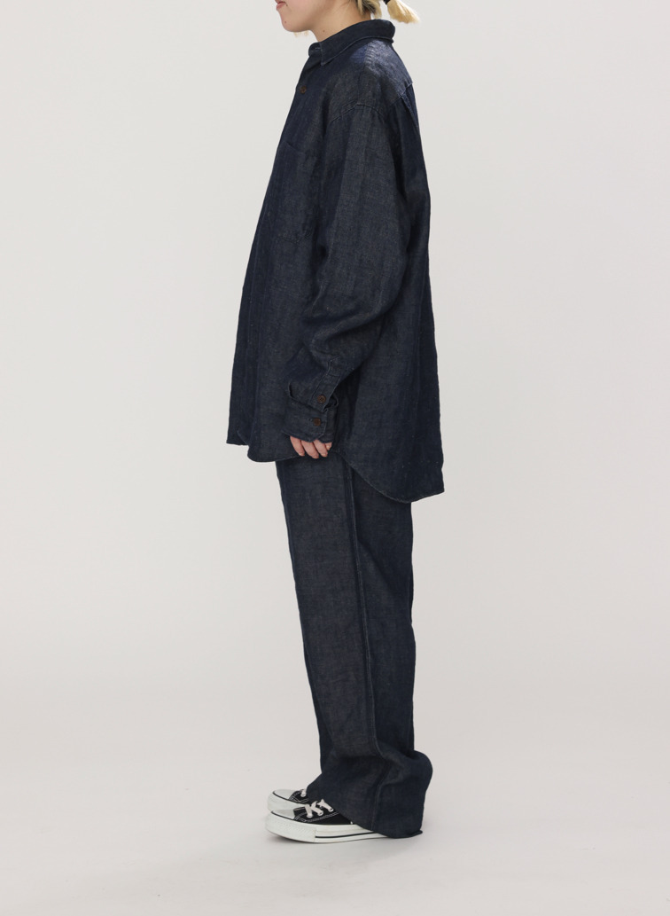 リネンデニムシャツ 詳細画像 Indigo 10
