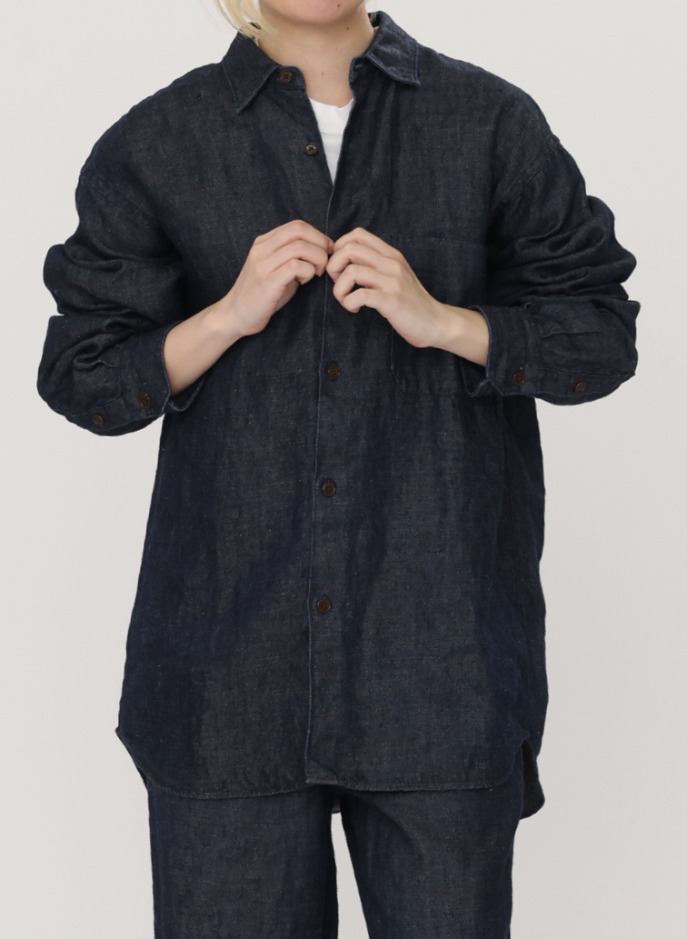 リネンデニムシャツ 詳細画像 Indigo 12