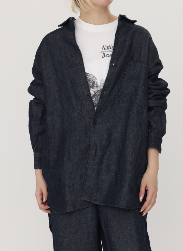 リネンデニムシャツ 詳細画像 Indigo 13
