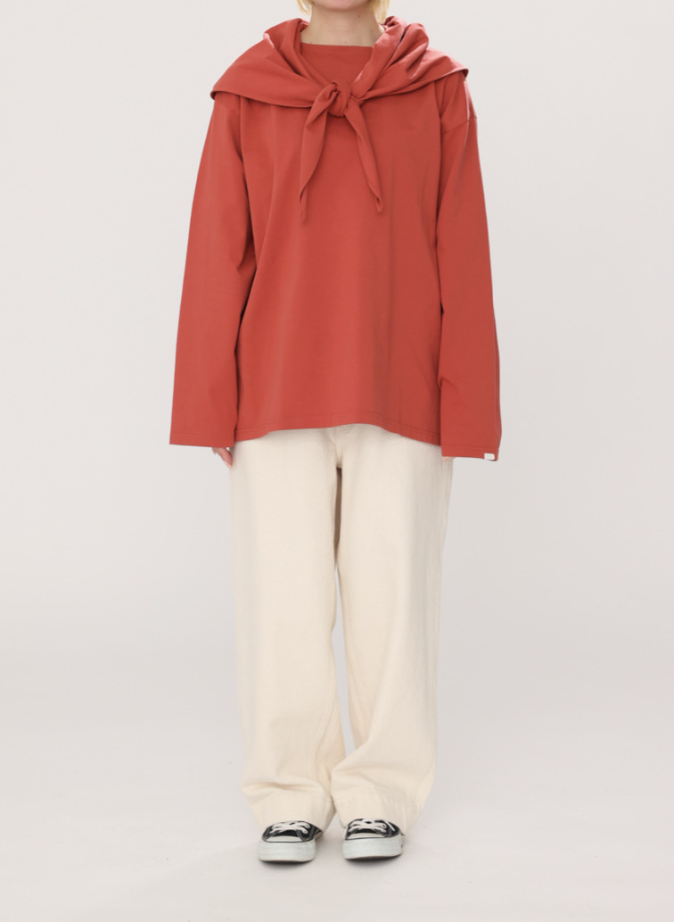 スカーフ付きロングTシャツ 詳細画像 Orange 8