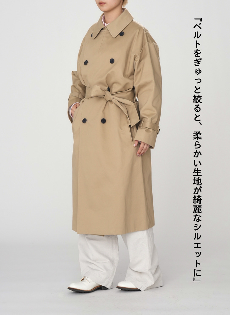 WEST POINT OVERSIZED TRENCH COAT 詳細画像 Beige 7