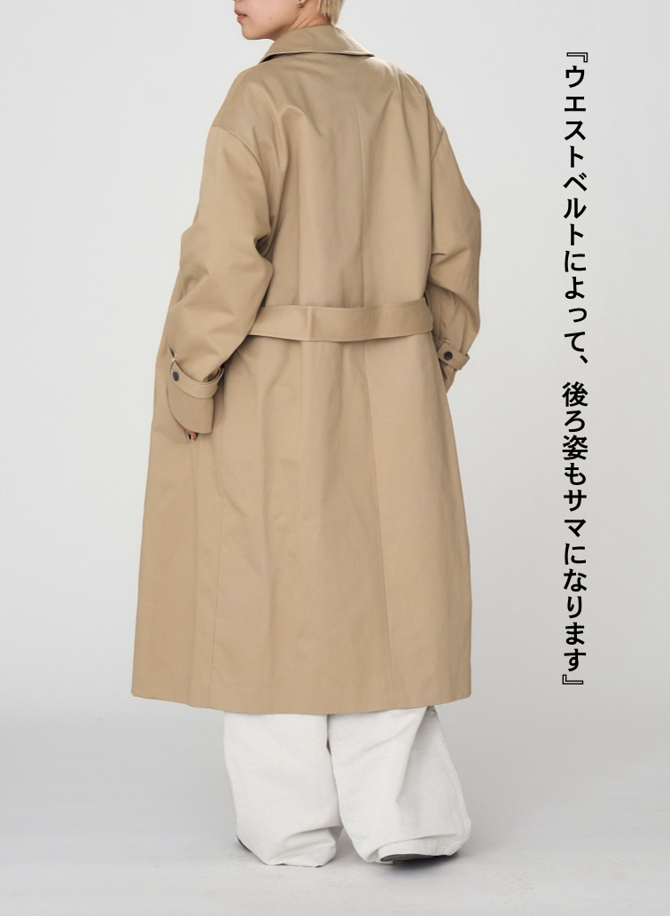 WEST POINT OVERSIZED TRENCH COAT 詳細画像 Beige 8