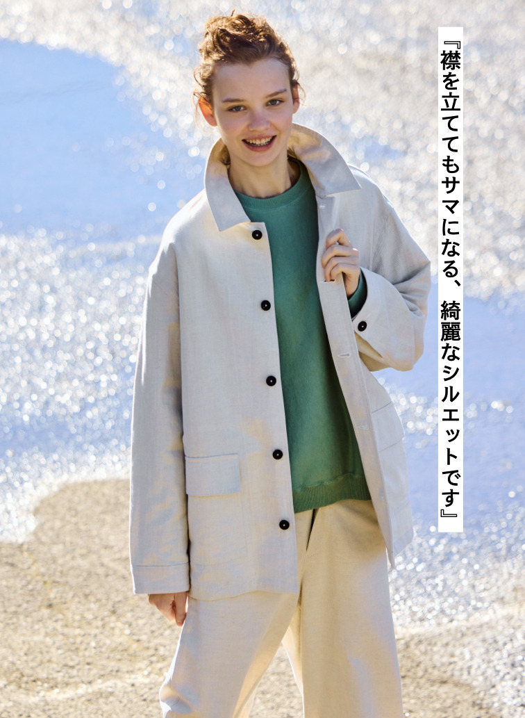 COTTON LINEN KATSURAGI WORK JACKET 詳細画像 Ivory 3