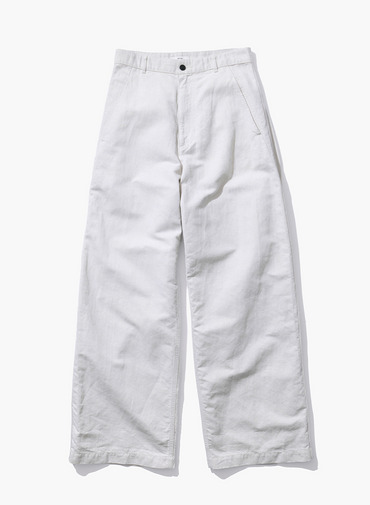 COTTON LINEN KATSURAGI WORK PANTS 詳細画像 Ivory 1