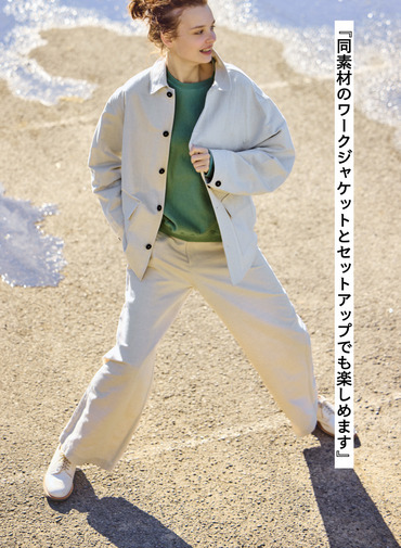 COTTON LINEN KATSURAGI WORK PANTS 詳細画像 Ivory 3