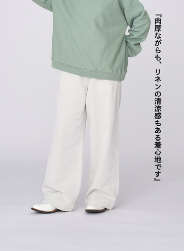 COTTON LINEN KATSURAGI WORK PANTS 詳細画像 Ivory 5