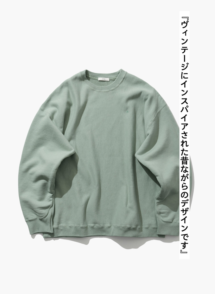 NATURAL DYED URAKE OVERSIZED SWEAT SHIRT 詳細画像 Green 3