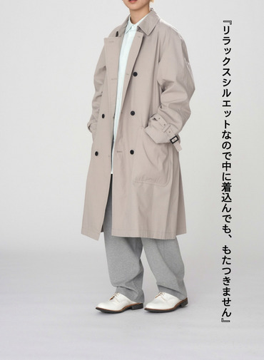 LIGHT TC GABARDINE WASHED TRENCH COAT 詳細画像 Beige 5