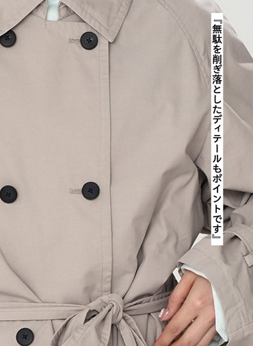 LIGHT TC GABARDINE WASHED TRENCH COAT 詳細画像 Beige 8