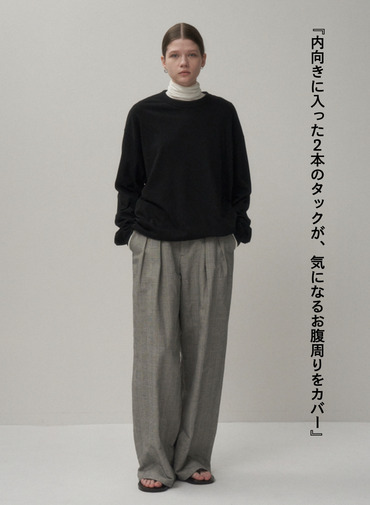 ATON ワイドイージーパンツ 詳細画像 Check 2