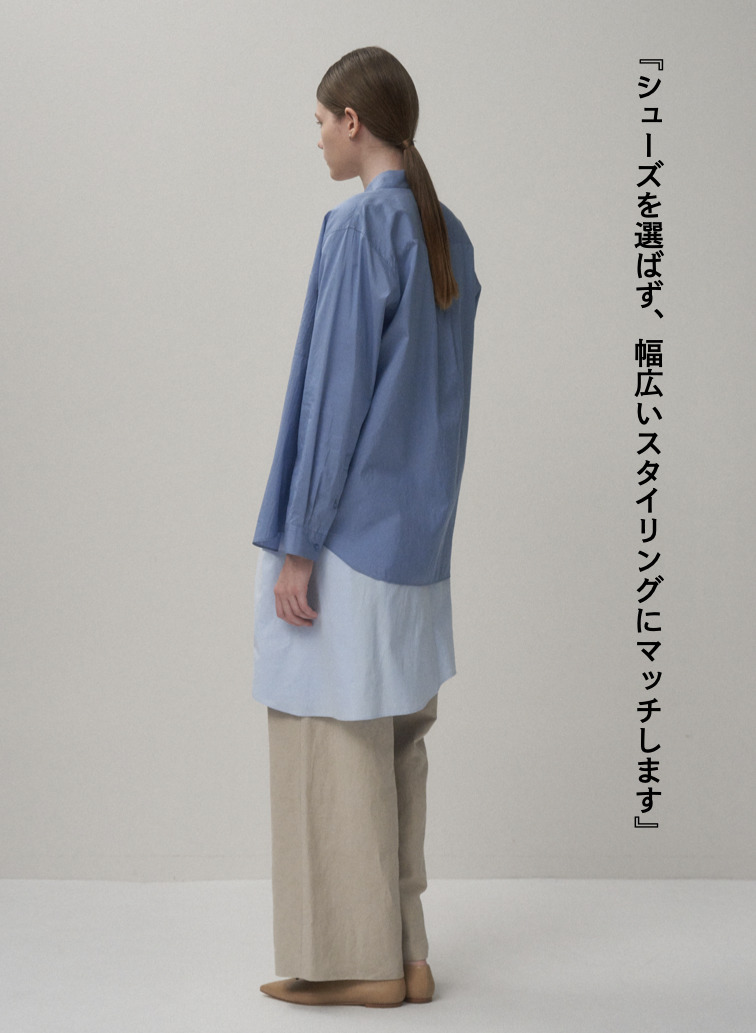 ATON ワイドイージーパンツ 詳細画像 Beige 3