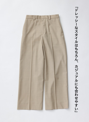 ATON ノータックワイドパンツ 詳細画像 Ecru 3