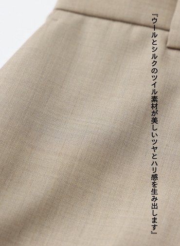 ATON ノータックワイドパンツ 詳細画像 Ecru 4