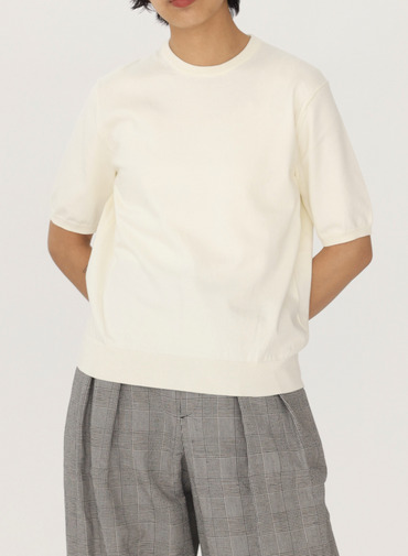 ATON クルーネックニット 詳細画像 Off White 8