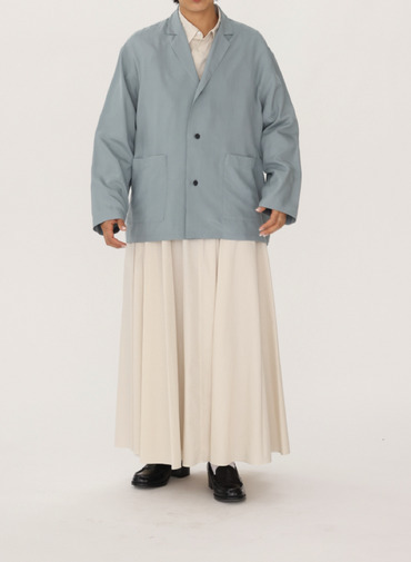 ATON シルクスウェードシャツジャケット 詳細画像 Saxe Blue 12