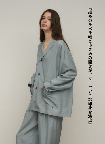 ATON シルクスウェードシャツジャケット 詳細画像 Saxe Blue 5