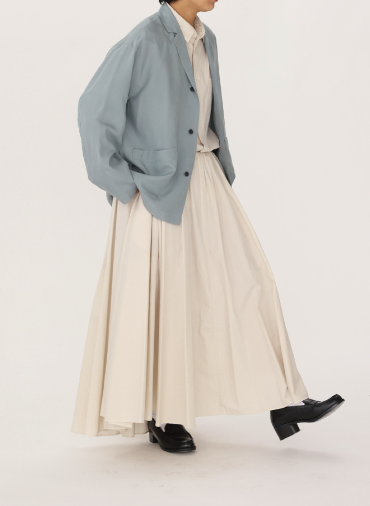 ATON シルクスウェードシャツジャケット 詳細画像 Saxe Blue 10